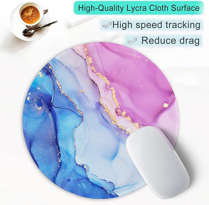 ITNRSIIET Round Mouse Pad with Stitched Edge Premium-Textured Waterproof - Image 6