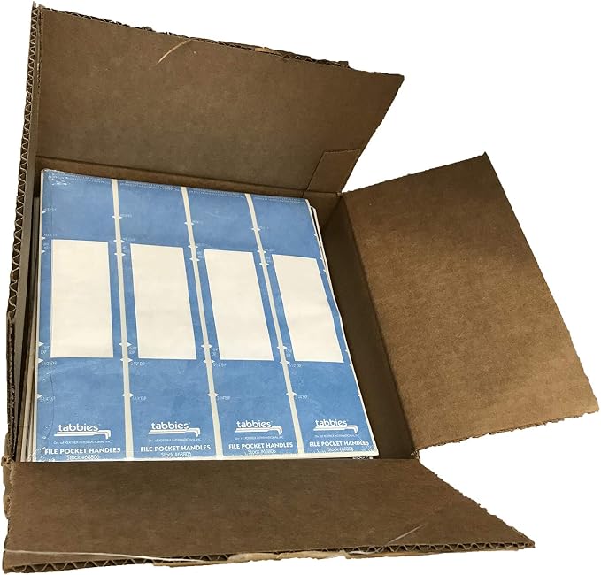 Tabbies 9-5/8 x 2 Inches File Pocket Handles, Light Blue/White, 48 per Pack - Image 10