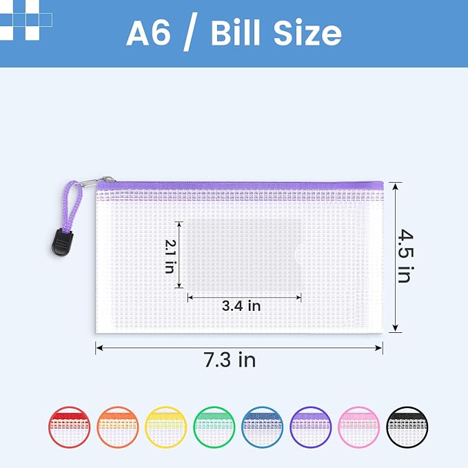 Sooez 24 Pack Mesh Zipper Pouch Bags - Image 2