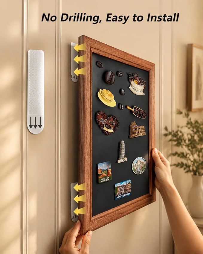 Magnet Board for Wall, 15.7 x 23.6 in Framed Magnetic Display Board, No-Drill - Image 4