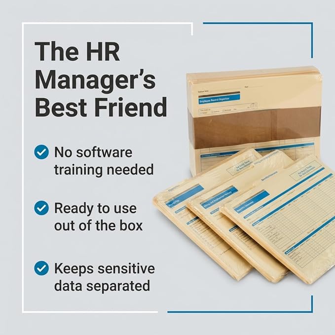 ComplyRight Employee Record Organizer 3-Folder Set, Document Filing Folder - Image 6