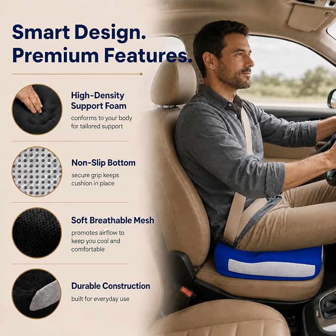 Memory Foam Seat Car Computer Desk Chair Cushion，Cushion - Image 7
