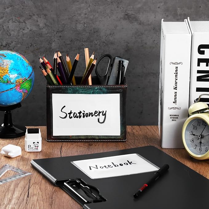 Chinco 100 Self Adhesive Pocket Index Card Pockets Index Card Holder Storage - Image 4