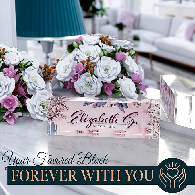 Desk Name Plate Personalized, Custom Name Plates, 2½/x8 Inches, Thick - Image 5
