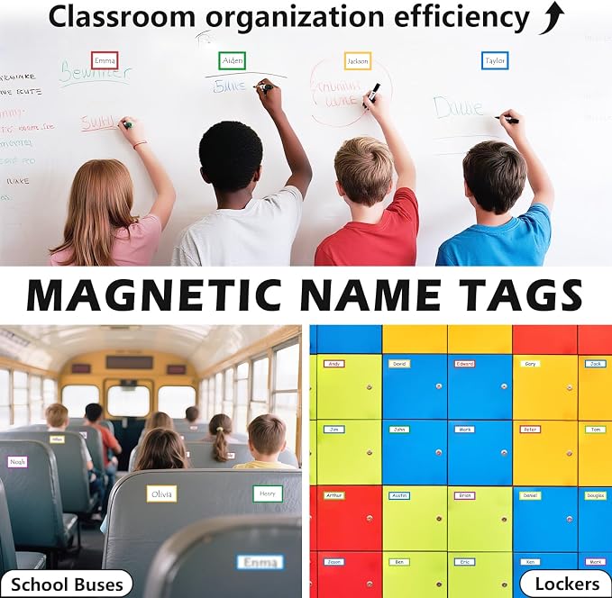 TOTiyea 40 Pack Magnetic Dry Erase Labels, Magnetic Name Tags - Image 4
