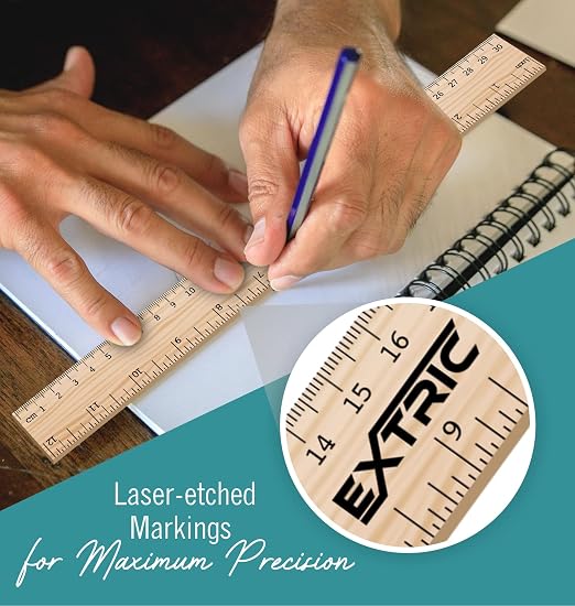 Rulers 12 Inch, Rulers Bulk for Classroom – Wooden Ruler for Kids 10 Pack Great - Image 5