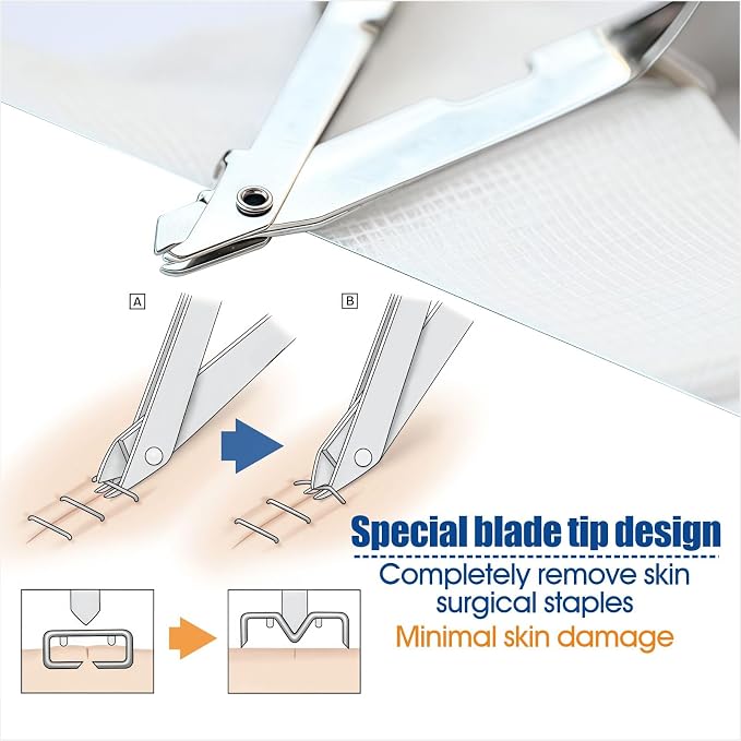 Skin Staple Remover ToolGrade Stainless Steel Staple Extractor - Image 4