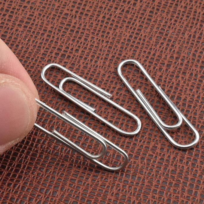 HAHIYO Paper Clips 1.3" Length Silver Paperclips Vinyl Coated Prevent - Image 8