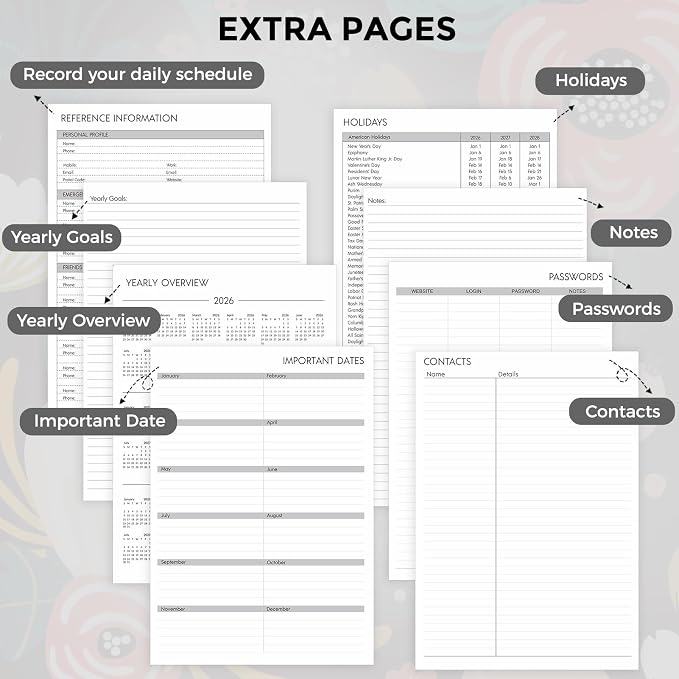 SKYDUE 2026 Appointment Book, 8.5" x 11", Hourly Planner - Image 5