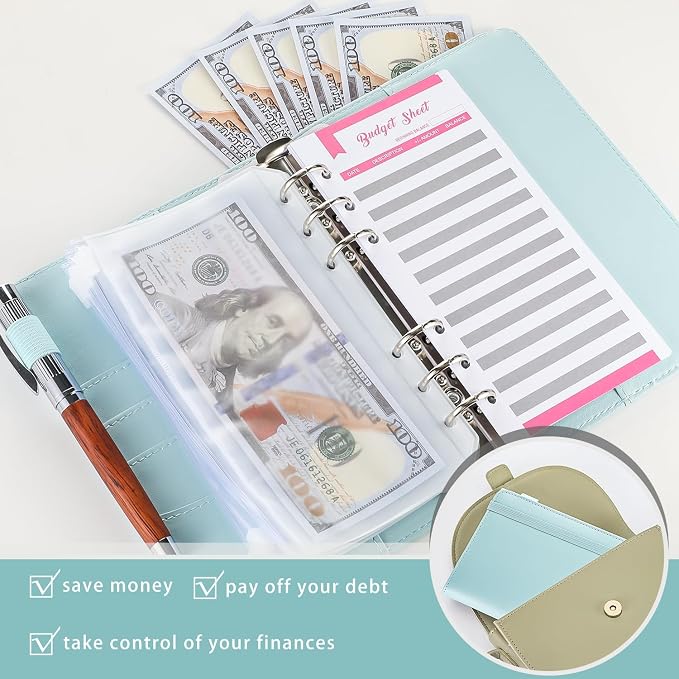 NICOOTH Budget Binder A6 Money Saving Binder - Image 5