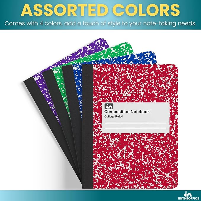 1InTheOffice Composition Notebooks College Ruled, Composition Book, College - Image 6