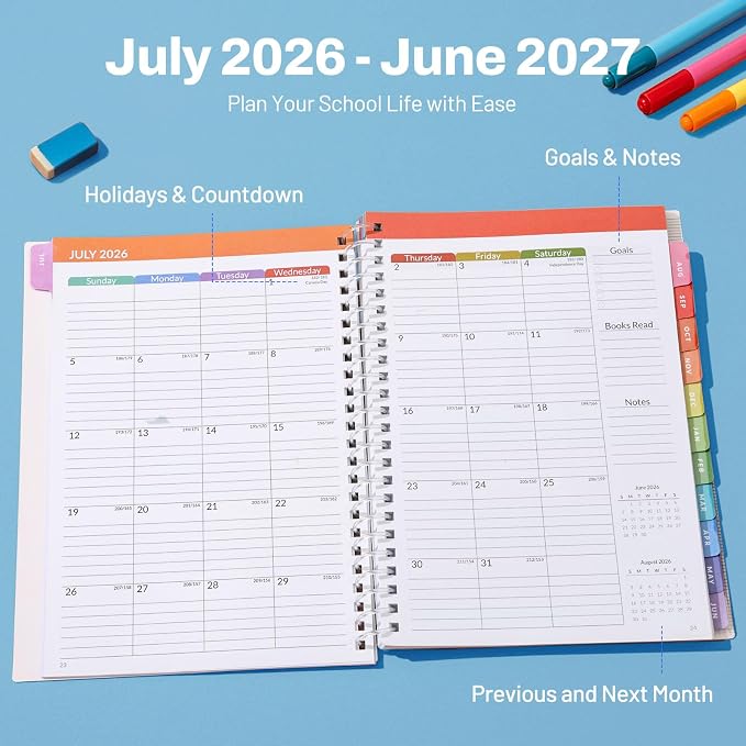 SUNEE Elementary Student Planner 2026-2027, Dated Academic Year Jul. 2026 - Image 2