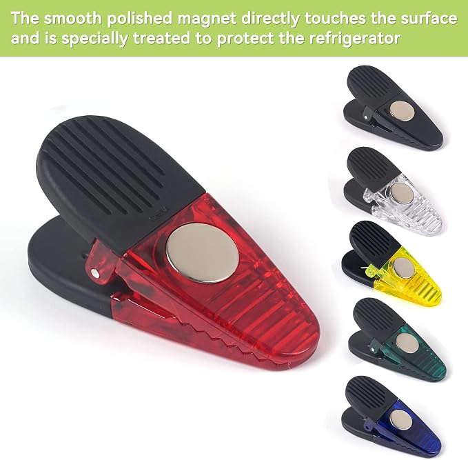 3-1/4" Length Plastic Refrigerator Magnet Clips Sets，Magnet Paper Clips - Image 2