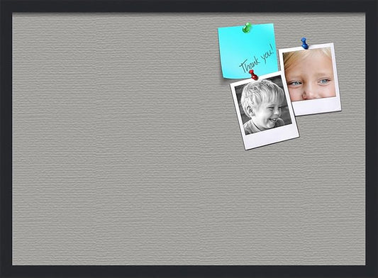 PinPix 28x20 Inch Cork Bulletin Board. This Decorative Framed Pin Board Comes with Dark Stone Design and a Satin Black Frame. Ideal for Home Office Decor or Message Board (PinPix-1808)-DeskLoop Office