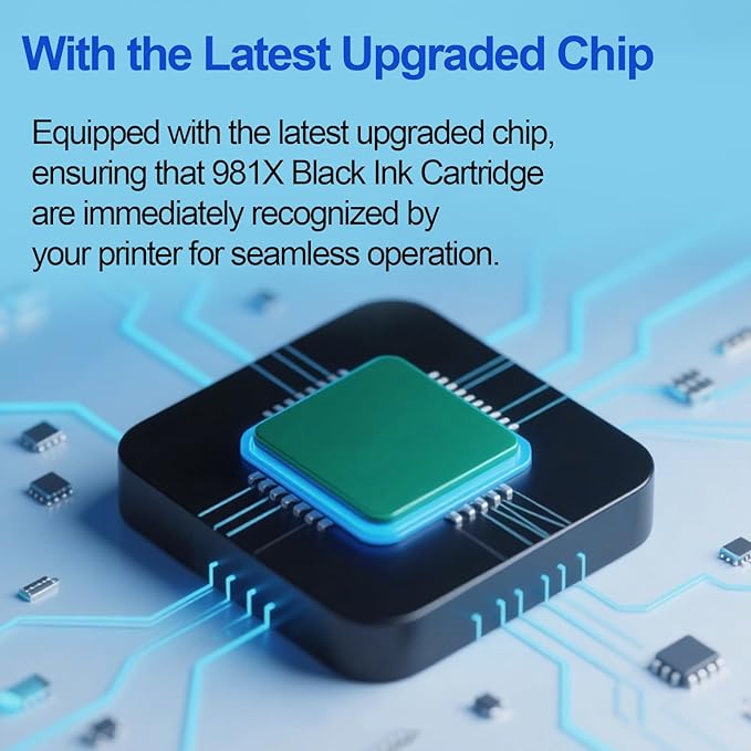 Remanufactured 981X 981 High Yield Black Ink Cartridge Works for PageWide Enterprise Color 556 556dn 556xh MFP 586 MFP 586z MFP 586dn MFP 586f Printer-DeskLoop Office