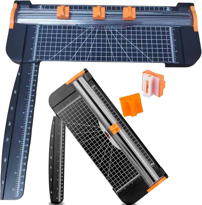 A4 Paper Cutter Paper Trimmer Portable Paper Slicer, 12 Inch Titanium by ZHQOJGV
