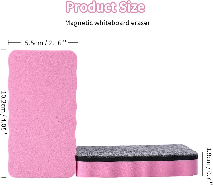 Dry Erase Erasers, 24 Pack Magnetic Whiteboard Eraser Chalkboard Eraser Dry - Image 2