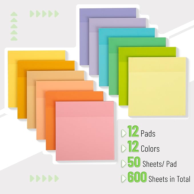 Mr. Pen- Transparent Sticky Notes, 12 Pads, 600 Sheets | See Through - Image 2