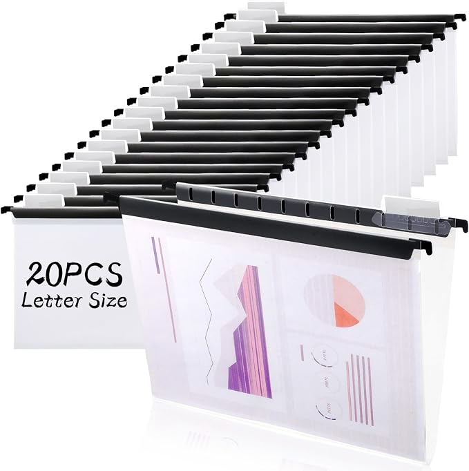 Letter Size Clear Hanging File Folders Hanging Document Folder Plastic by XUWAIDSGN