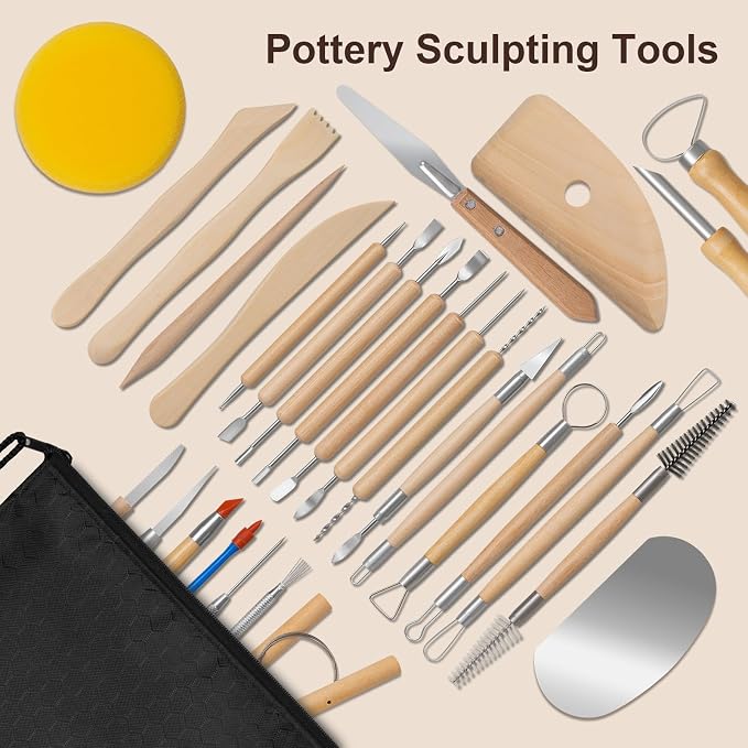 Amrules Clay Tools Kit, Practical Polymer Clay Sculpting Tools Kit, Air Dry - Image 6