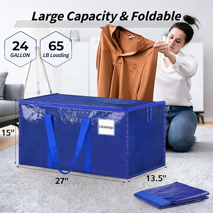 16 Pack Extra Large Heavy Duty Moving Bags, Reinforced Handles & Heavy-Duty - Image 2