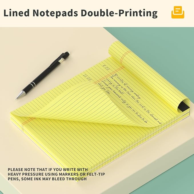 Yellow Legal Pads 8.5 x 11 College Ruled - Image 5