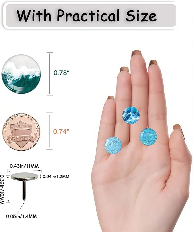 Ocean Decorative Push Pins, Thumb Tacks - Image 6
