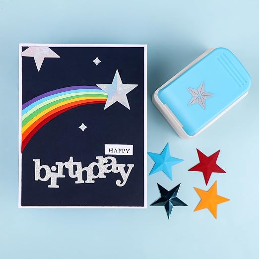 2 Pcs Paper Punch | 3D Star & Stamp Punches | 1.1x0.9 inch Postage Stamp Shape - Image 6