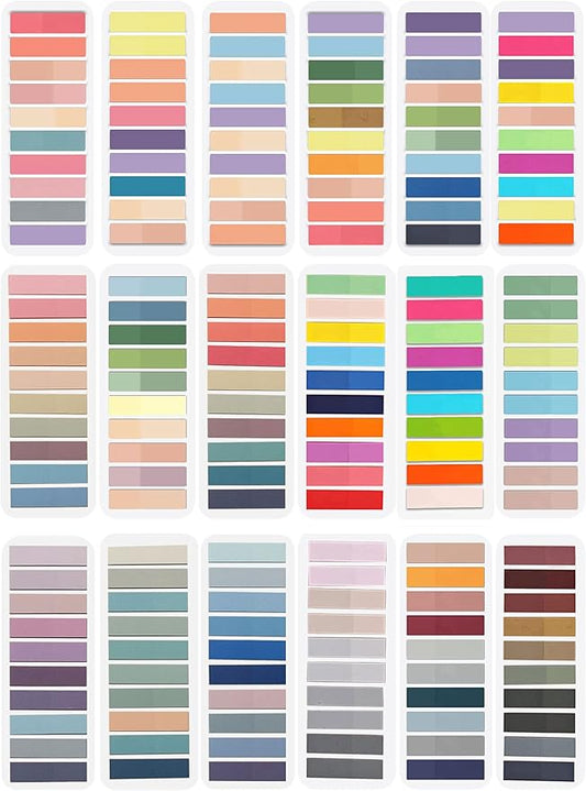 ELII 3600pcs Sticky Book Tabs,Writable Translucent Book Markers Annotating Page Tabs,Transparent Sticky Notes Tabs for Binders-DeskLoop Office