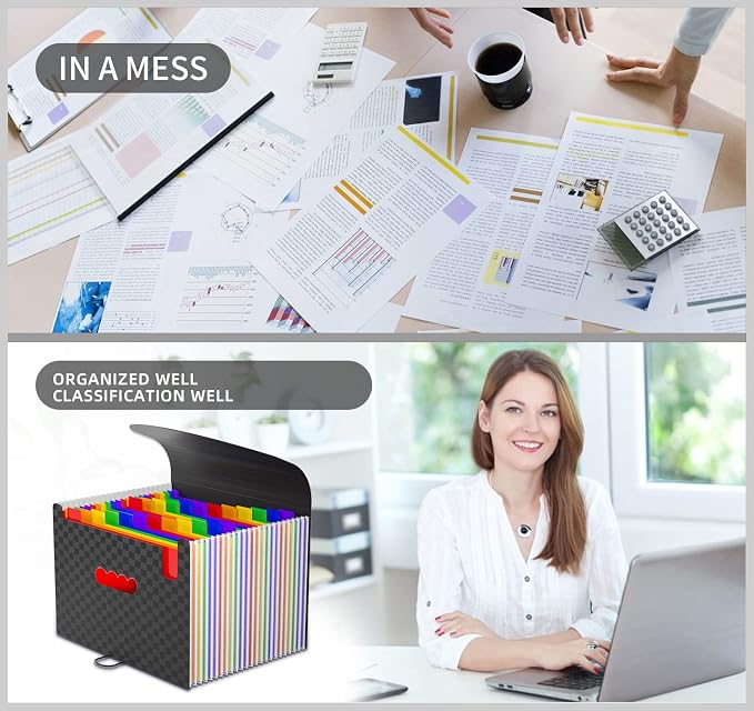 Expanding File Folders Accordion File Organizer - Image 4