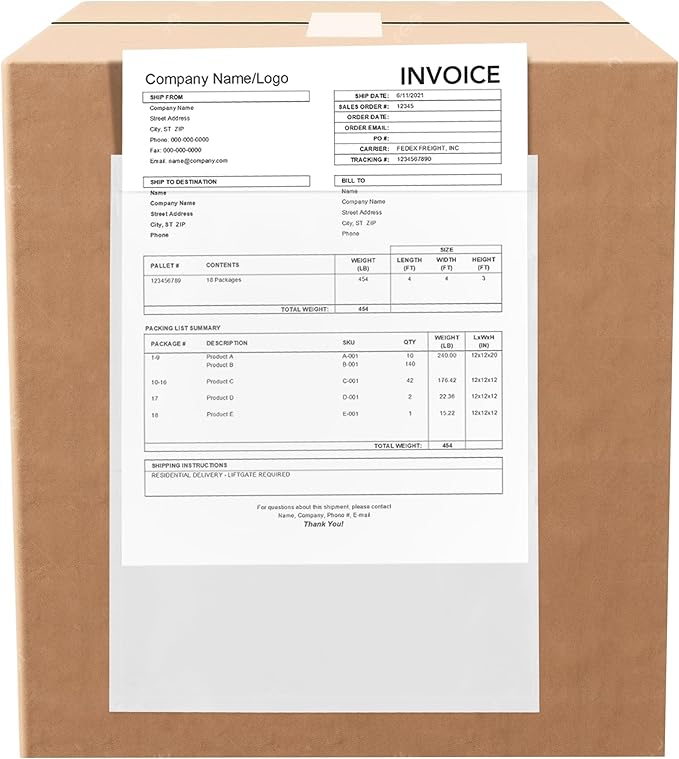 1000 Count 10" x 12" Shipping Label Envelopes, Top Loading by GPI+POLY
