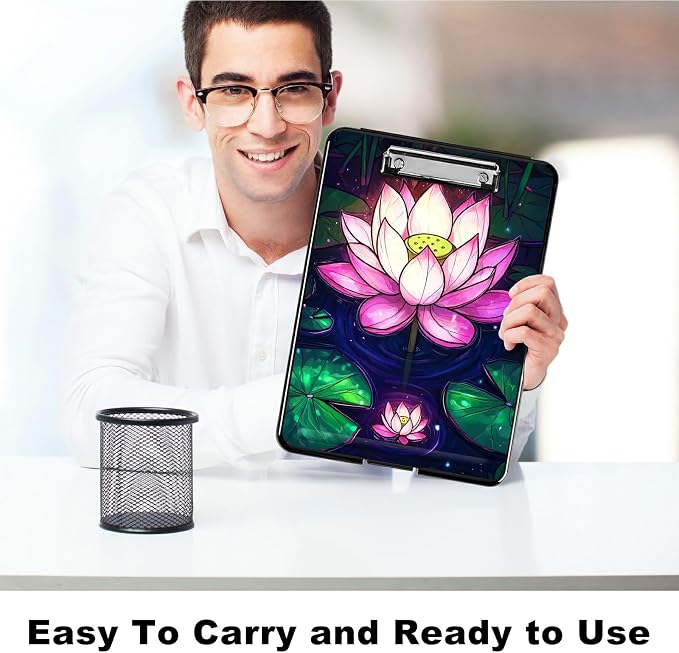 Pink Lotus Flower A4 Clipboard - Image 6