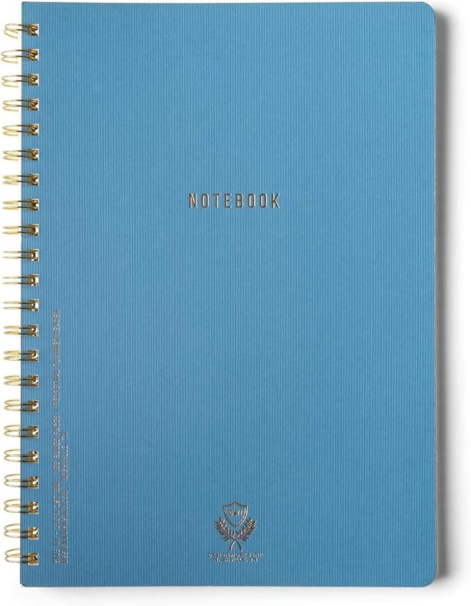 DesignWorks Ink Textured Paper Twin Wire Notebook, Daily Planner & Soft Cover by DesignworksInk
