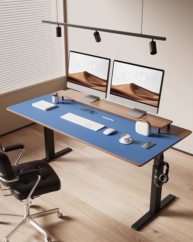 YSAGi Leather Desk Protector, Office Mat, Large Mouse Mat, Non-Slip PU Leather - Image 3