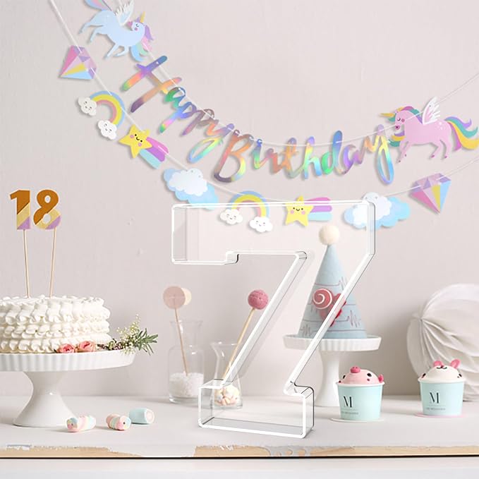 13.8" Acrylic Number Charcuterie Tray, Fillable Number Charcuterie Box - Image 4