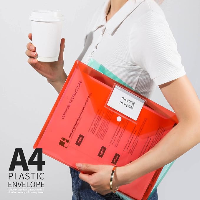LEOBRO File Folders for Documents, Plastic Envelopes - Image 6