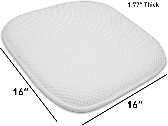 Sweet Home Collection Cushion Memory Foam Chair Pads Honeycomb Nonslip Back - Image 4