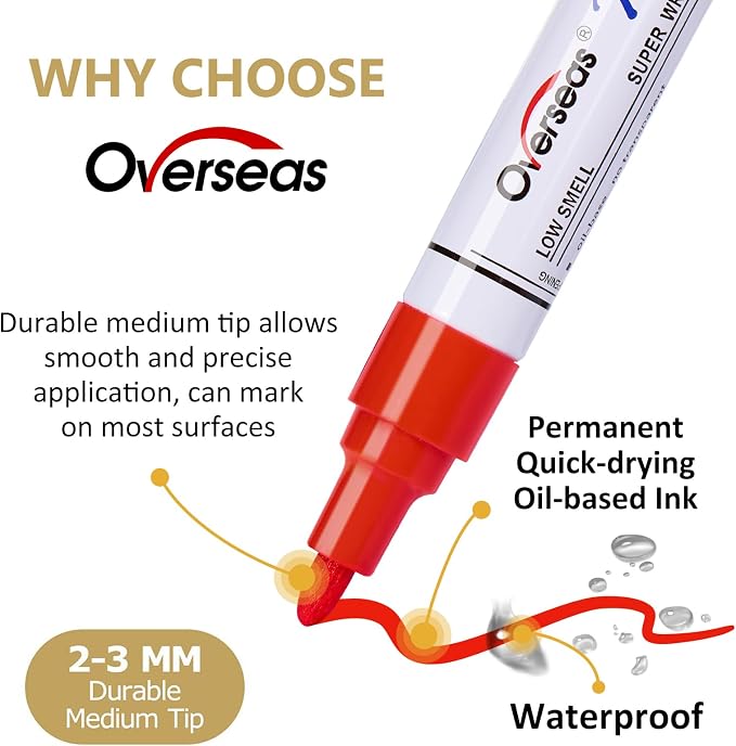 Overseas 84 Colors Paint Pens Oil Based Permanent Markers - Image 2