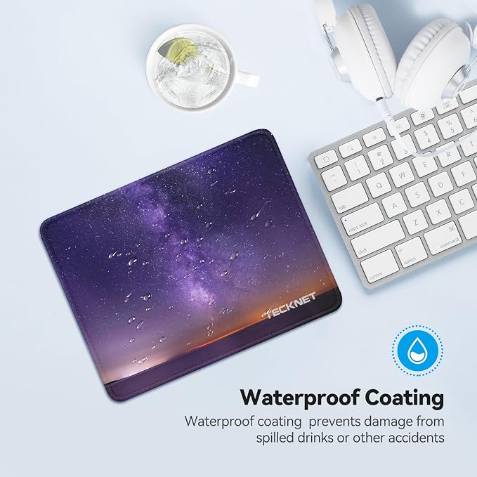 TECKNET Mouse Pad with Anti-fray Stitching, Waterproof Surface & Non-Slip - Image 4