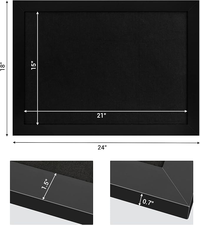 Black Cork Board Bulletin Board - Image 8
