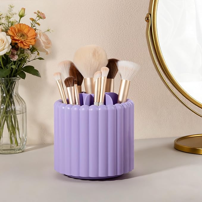 Anyoifax 360° Rotating Pen Holder 7 Slots Desk Organizer Removable Pencil Cup - Image 5