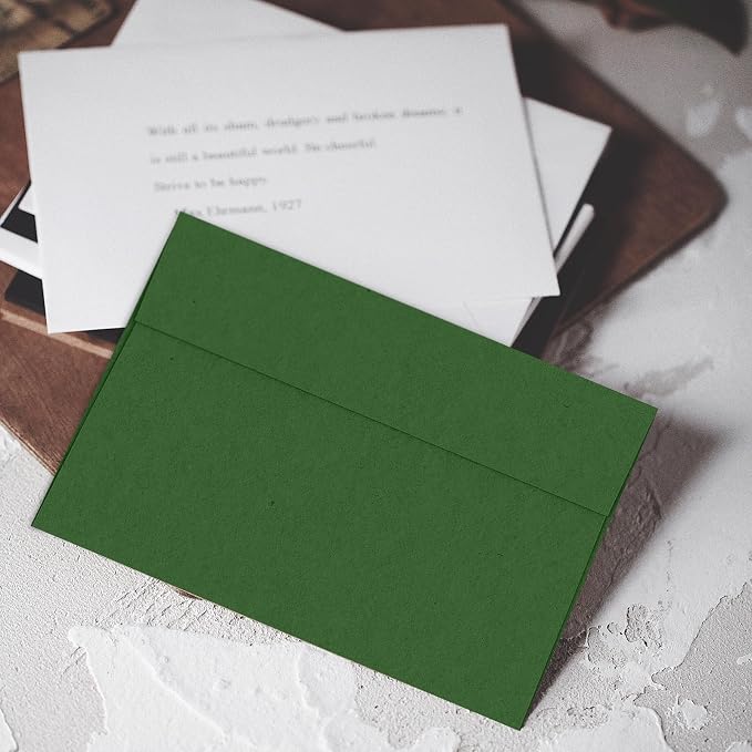 Dark Green Envelopes A2 100 Pack Self Seal, Goefun 120 GSM Printable Invitation - Image 2