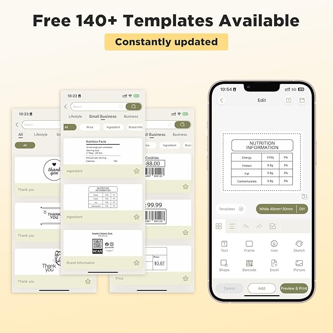SUPVAN T50M Pro Bluetooth Label Maker Machine with 3 Tapes, Wide Waterproof Label, Versatile App with 40 Fonts and 450+ Icons, Inkless Labeler for Home, Kitchen, School, Office Organization, Black-DeskLoop Office