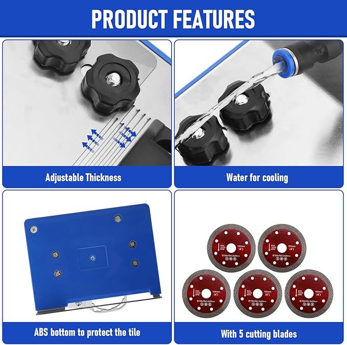 45 Degree Tile Chamfering Tool, Angle Grinder Stand Tile Cutter Tool Attachment for Tile 45 Degree Chamfer Cutting, 100-Type Universal Tile Chamfering Stand Type Angle Grinder-DeskLoop Office