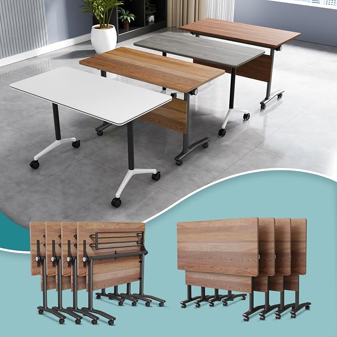 WYMHYZ Conference Table Flip Top Mobile Conference Room Tables, Folding by WYMHYZ