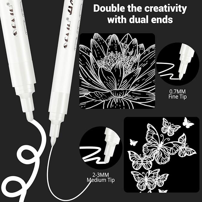 SFAIH Acrylic White Paint Pens - Image 2