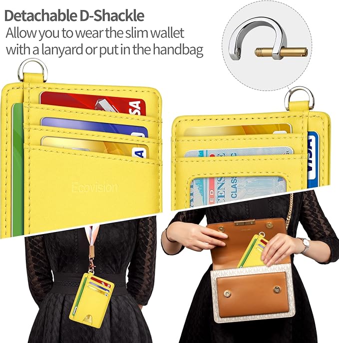 Slim Minimalist Front Pocket Wallet, RFID Blocking Credit Card Holder Wallet - Image 3