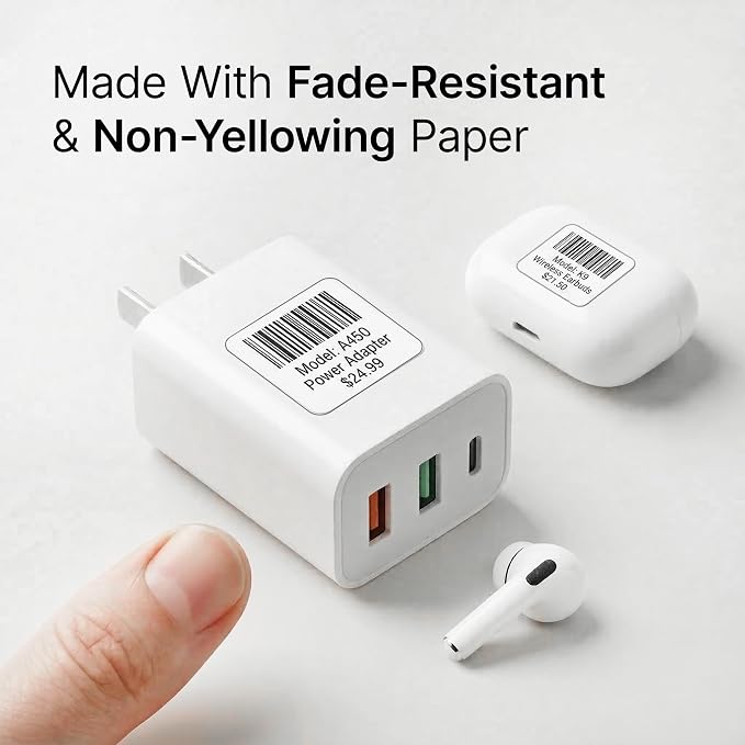 1" X 1" Matte White Printable Labels Custom Stickers, Logo and Barcode Stickers - Image 6