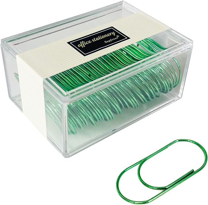 Green Large Paper Clips by Supfoxer