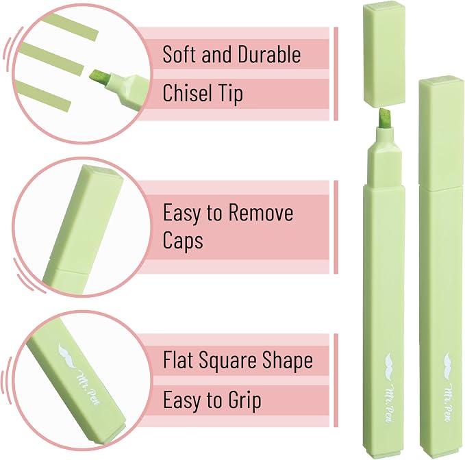 Mr. Pen- Aesthetic Highlighters No Bleed, 8 Pack, Cute Highlighters Assorted - Image 4